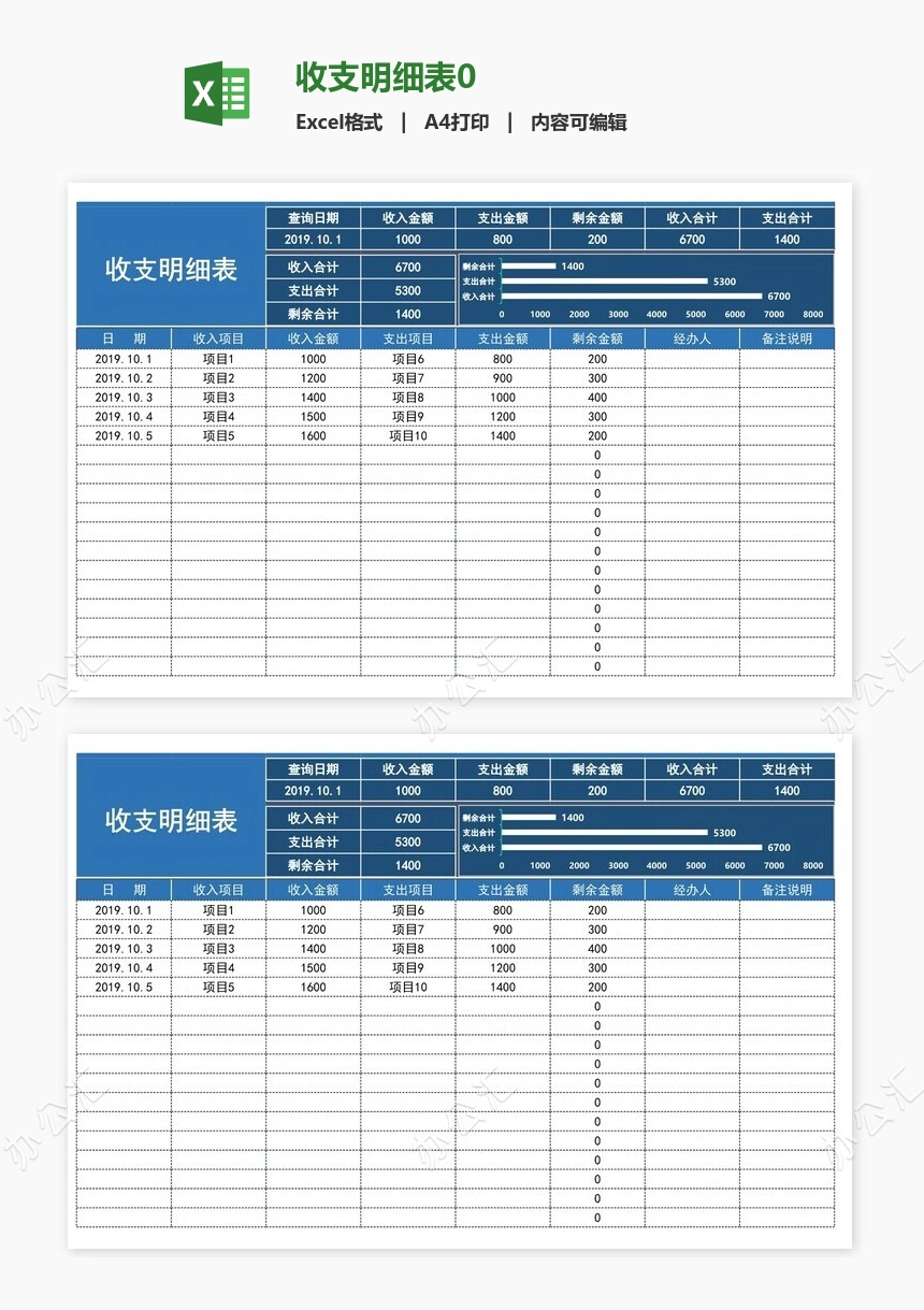 收支明细表0