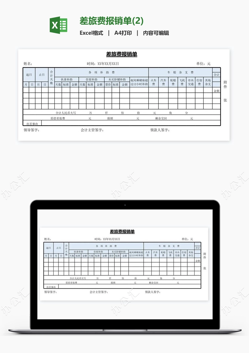 差旅费报销单(2)
