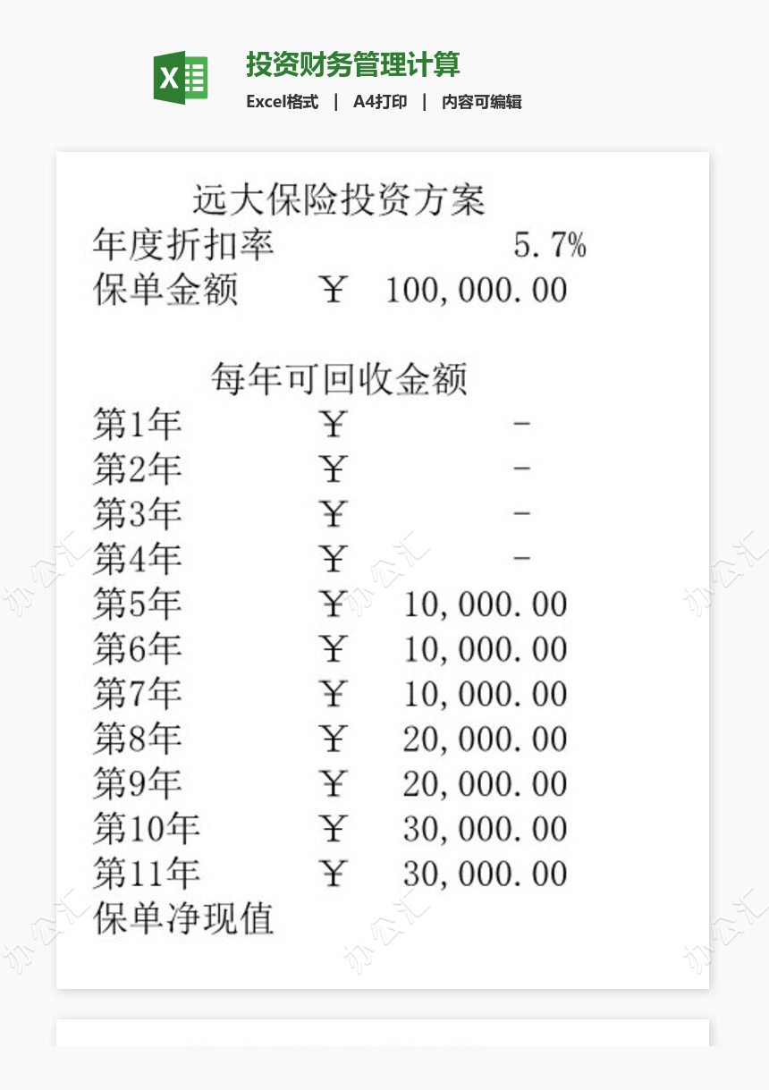 投资财务管理计算