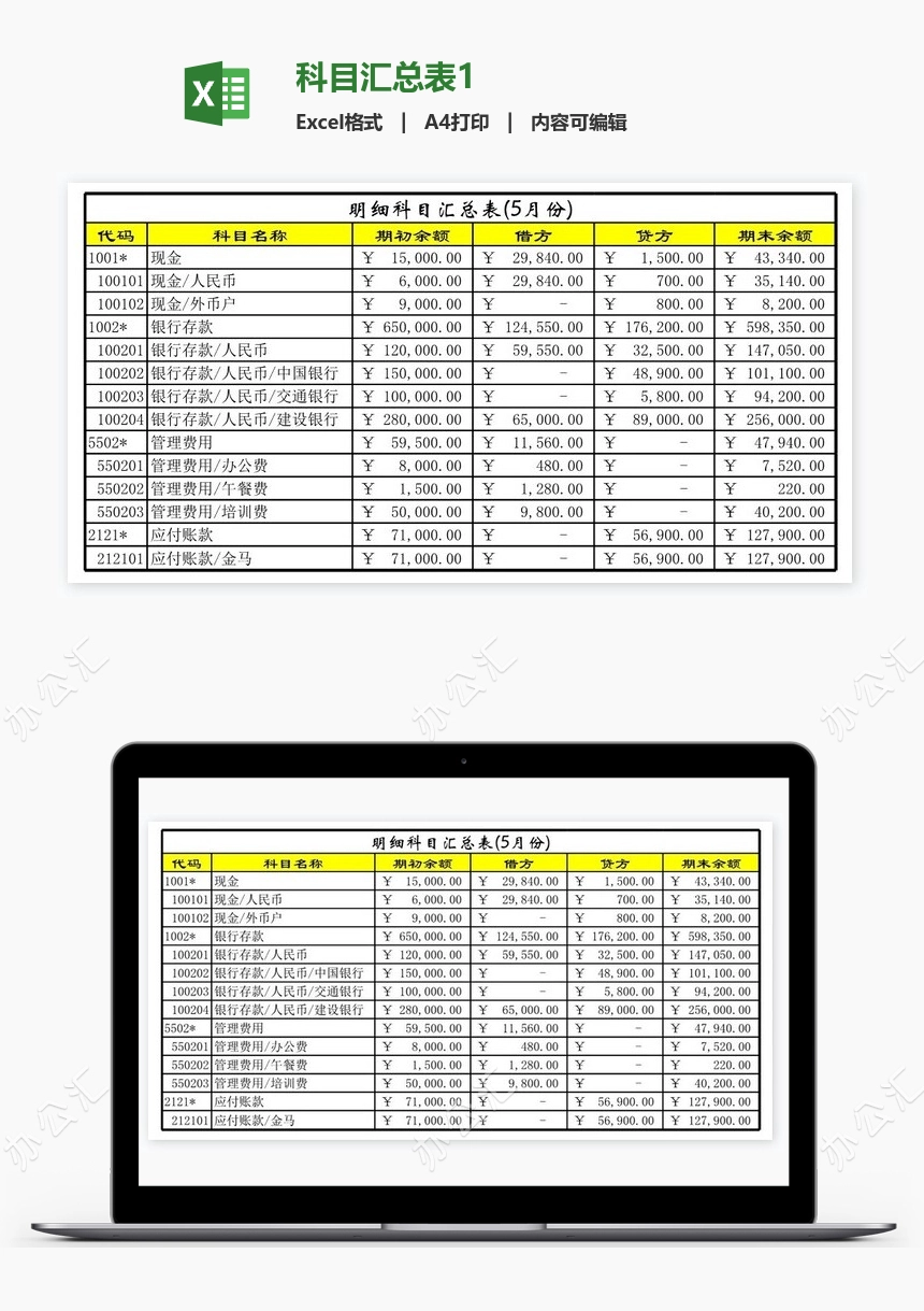 科目汇总表1