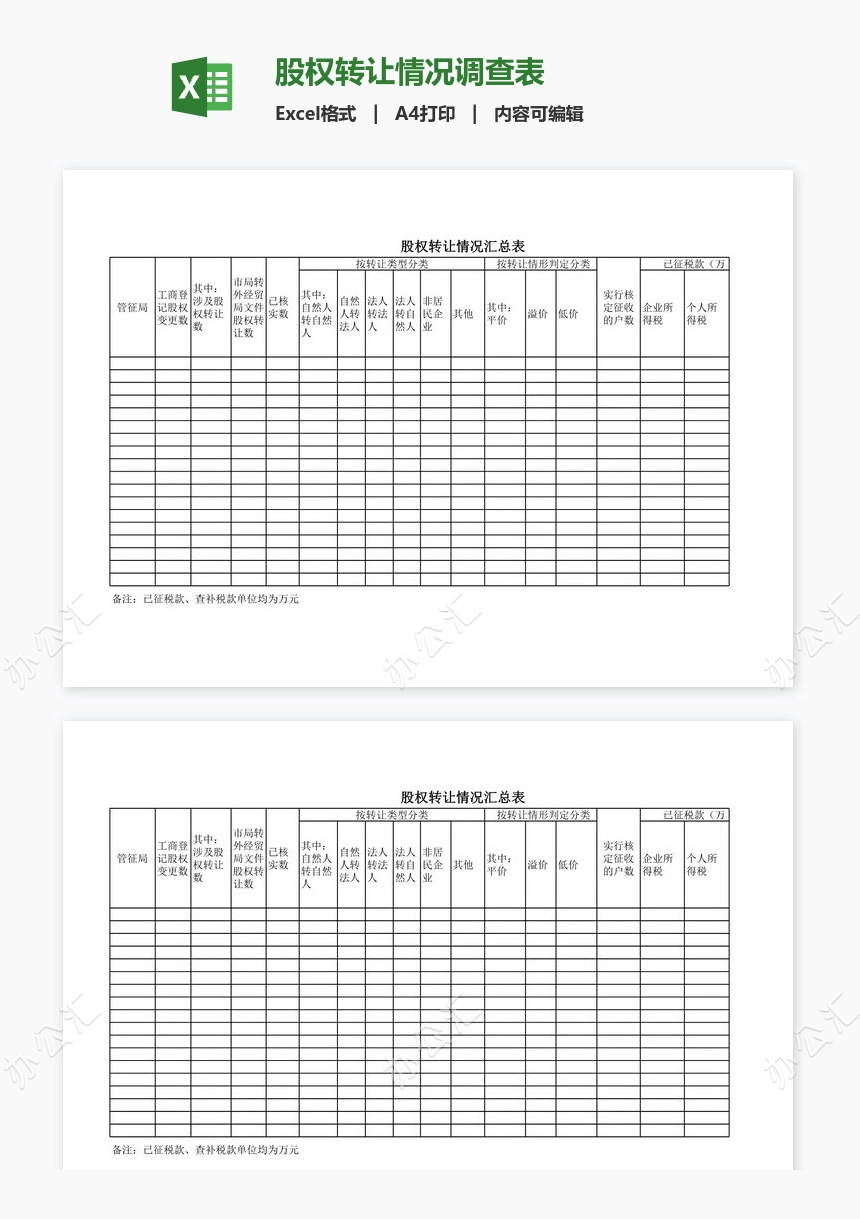 股权转让情况调查表