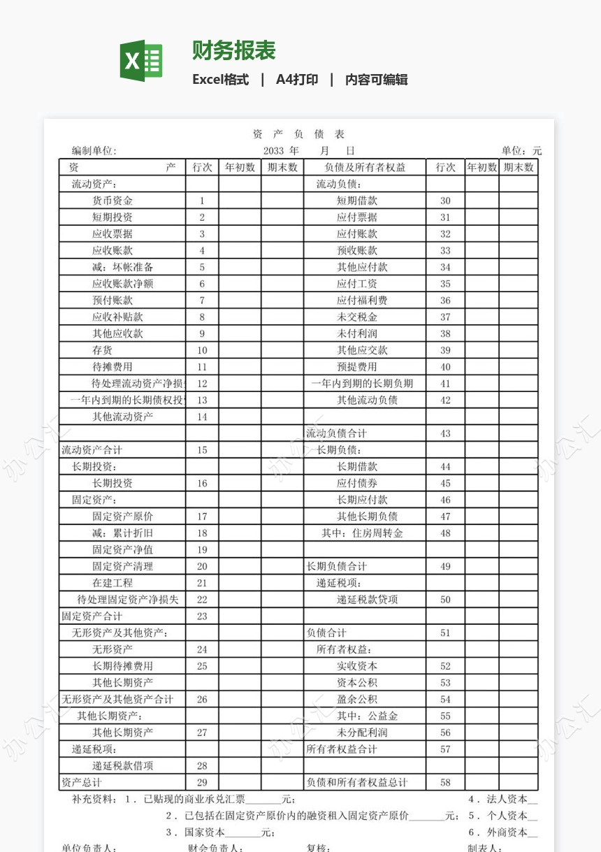 财务报表