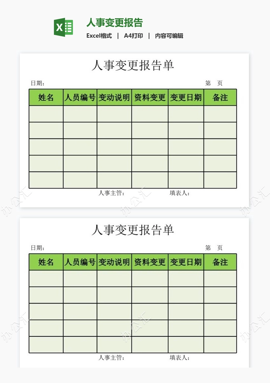 人事变更报告